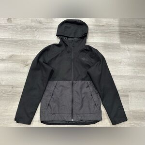 I308 The North Face Millerton Jacket Mens S Black Gray DryVent Hooded Waterprof